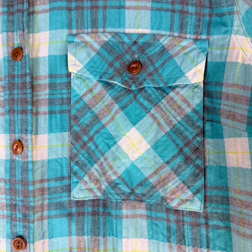 J CREW Women’s Size 8 Shirt Top Blouse Plaid Button Down Cotton Stretch